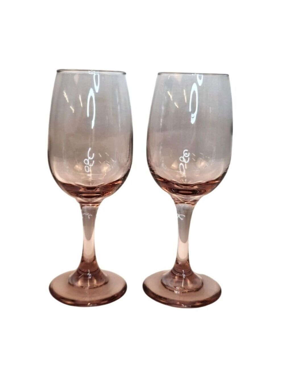 Set of 2 Vintage Libbey Plum Wine Glasses, Vintage Stemware, Purple Wine Glasses